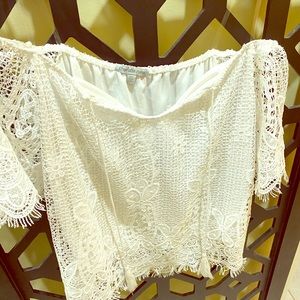 Off the shoulder lace top